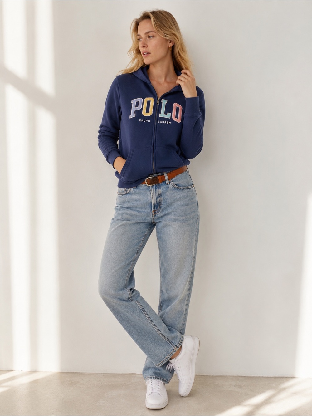Polo Pastel Logo French Terry Zip Hoodie - Picture 12 of 12